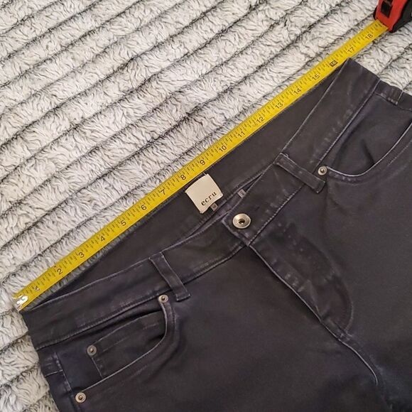 Ecru grayish black "morrison leather look jeans" size 10 - Picture 6 of 8
